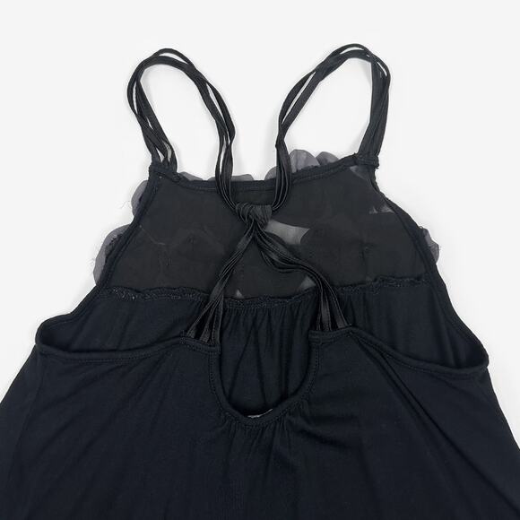 Express Rosette Halter Top Size XS Black Dressy Elegant Chic Evening Glam - Picture 5 of 7